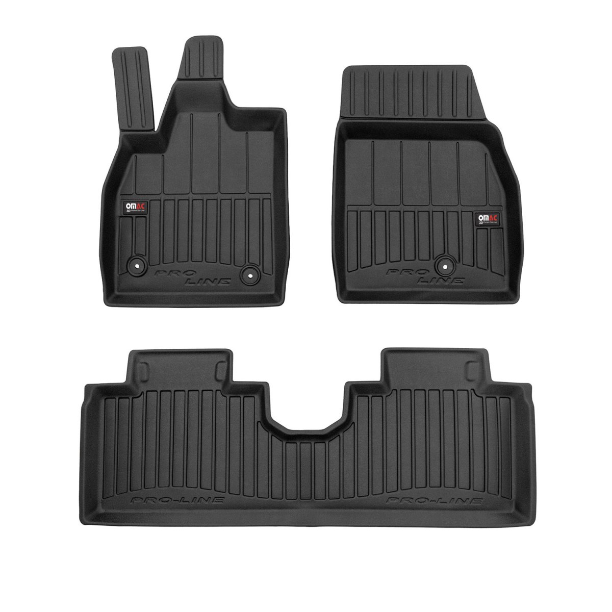 Ford Mustang Mach-E Floor Mat - Omac - Premium TPE - Black - '21-'24 Ford Mustang Mach-E Floor Mat - Omac - Premium TPE - Black - '21-'24